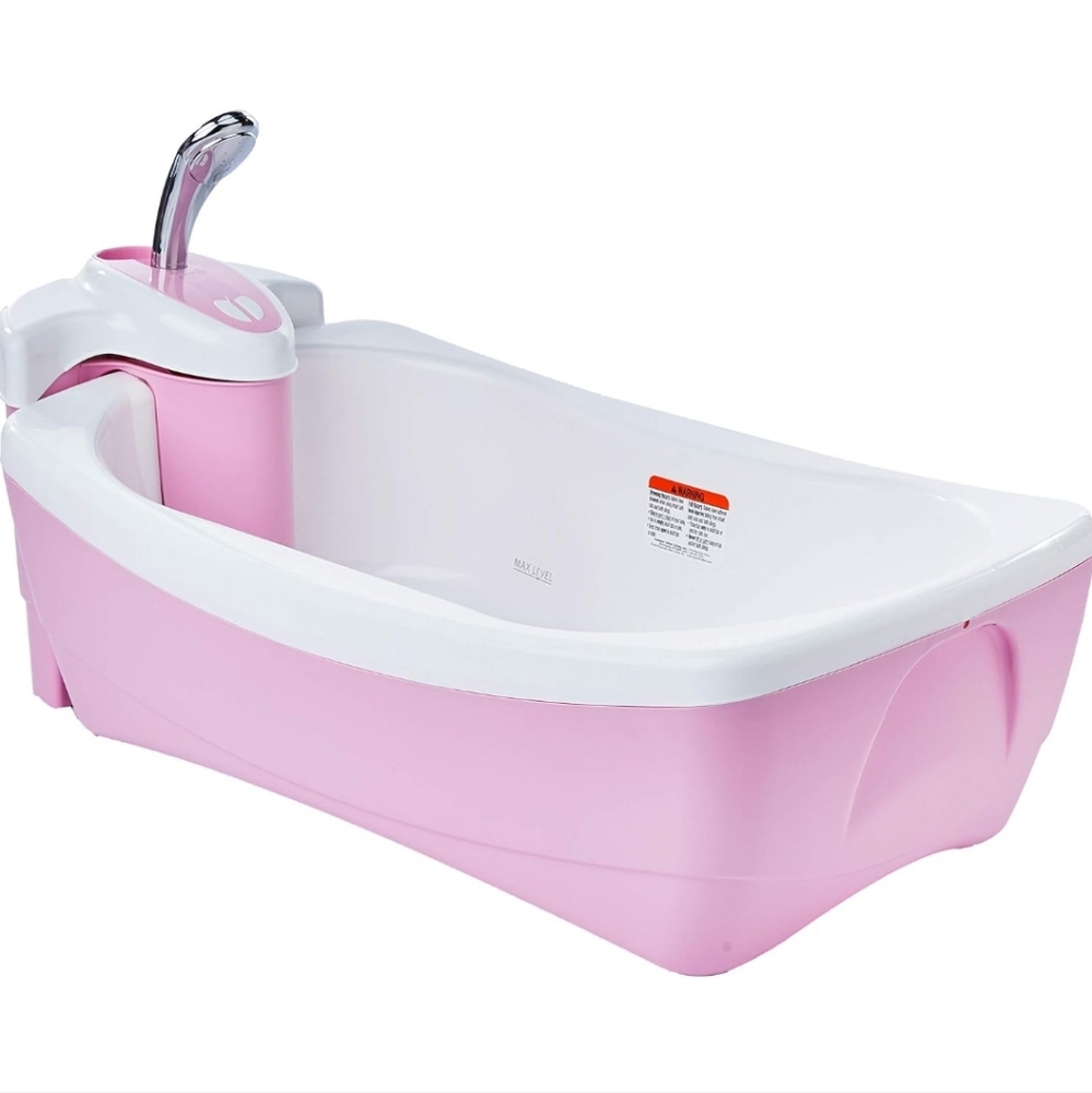 Pink and White Baby Bath Tub